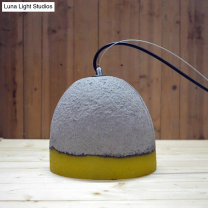 Nordic Cement Ceiling Pendant Light - Bell Shaped, Grey - Ideal for Dining Rooms - 1 Bulb Included