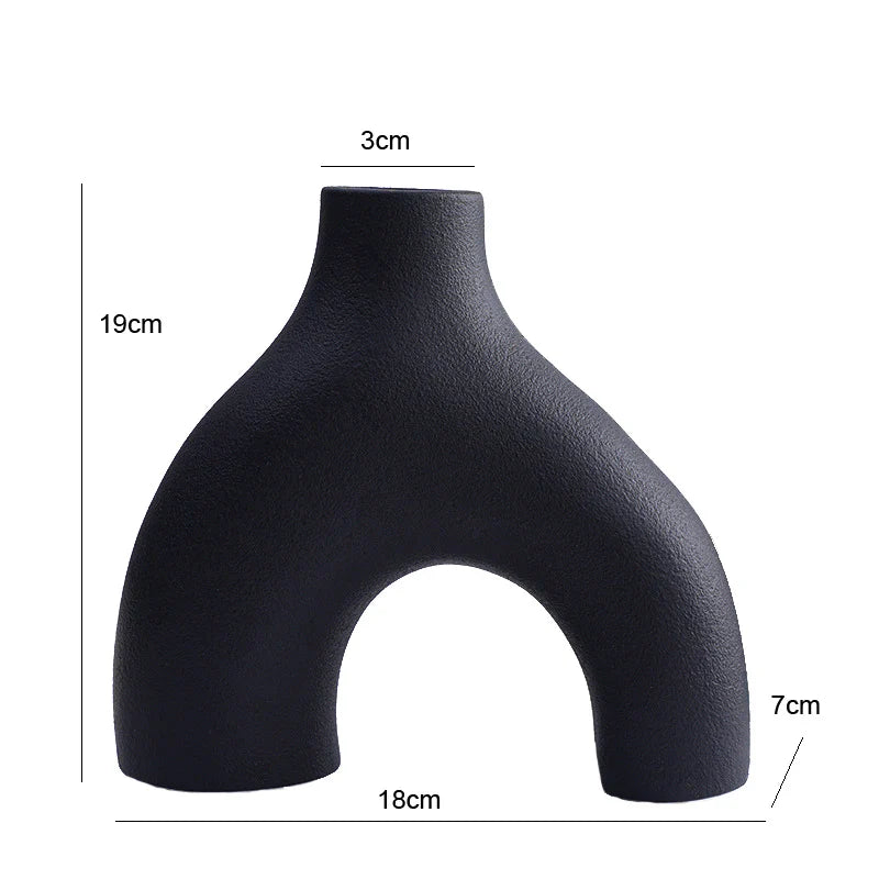 Nordic Ceramic Flower Vase Home Decor - vase 1pc 2 - Vase