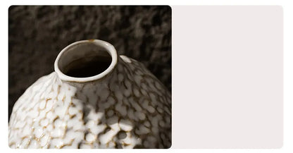 Nordic Ceramic Vase with Pampas Grass - Vase