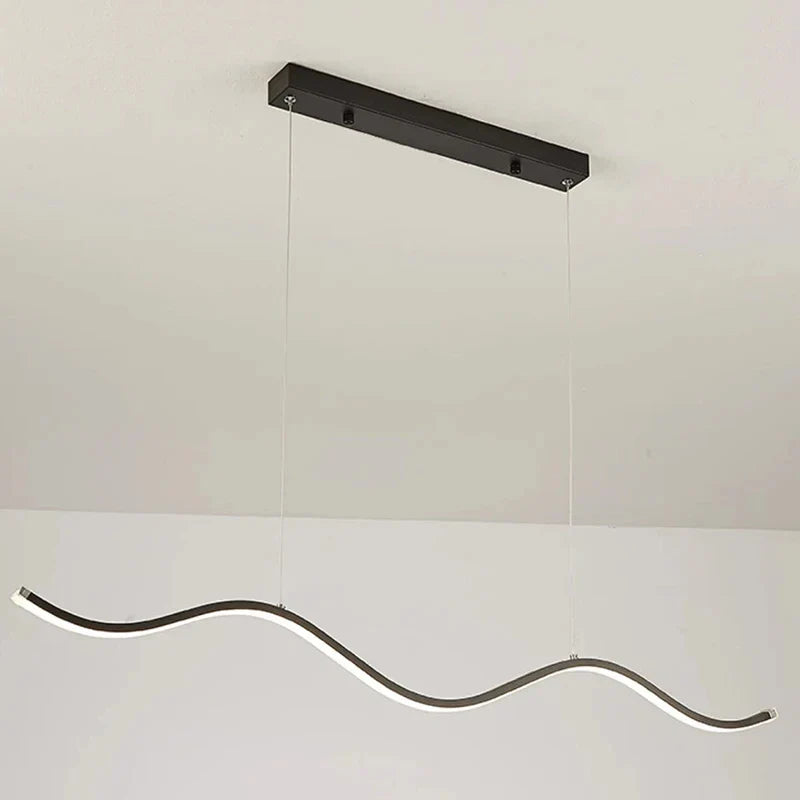 Nordic Chandeliers for Dining Room Lighting - 1 black / length 100cm / Warm light - Chandelier