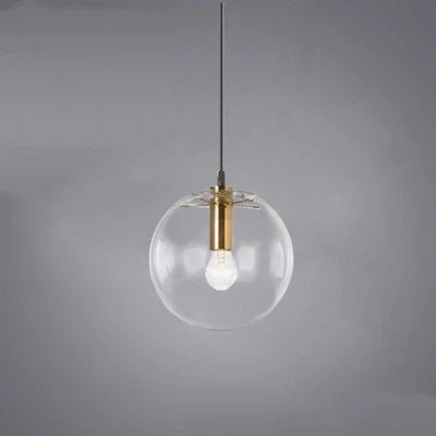 Nordic Clear Glass Globe Pendant Light - Decorbites