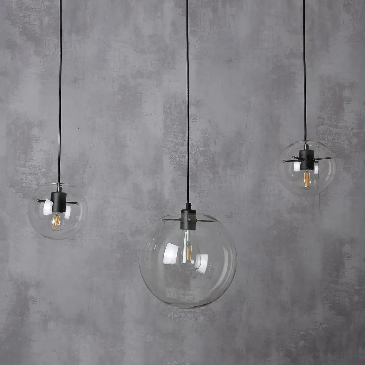 Nordic Clear Glass Globe Pendant Light - Decorbites