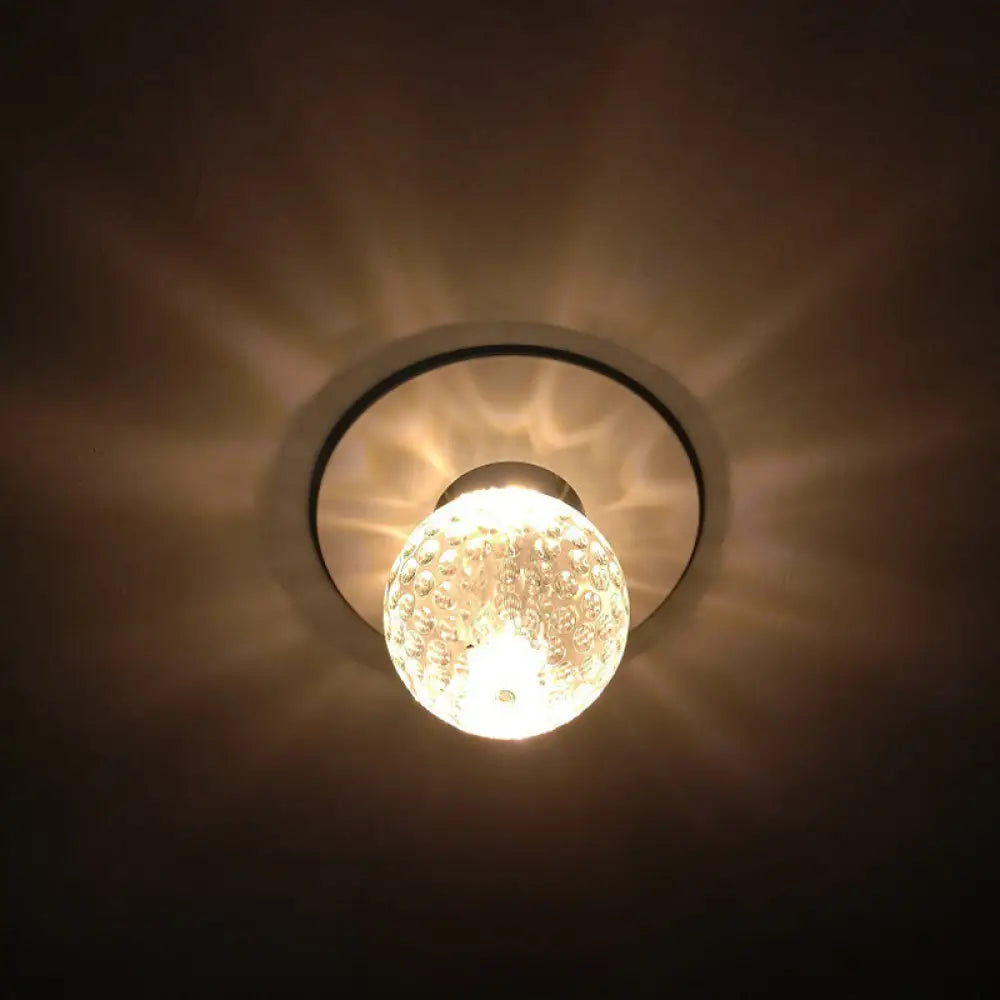 DecorBites™ DecorBites™ مصباح سقف LED من الكريستال الشفاف المطروق الشمالي للتركيب في الممرات