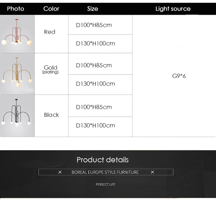 Nordic Comet Glass Ball Chandelier - Elegant Home Décor - Chandelier