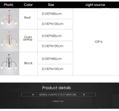 Nordic Comet Glass Ball Chandelier - Elegant Home Décor - Chandelier