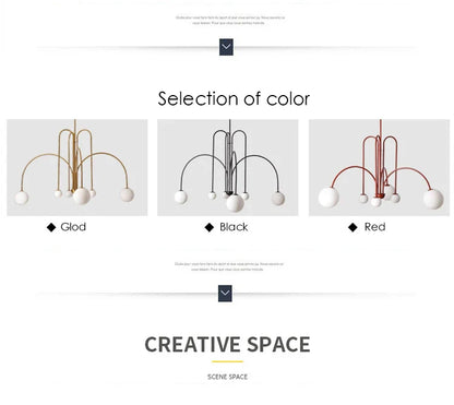 Nordic Comet Glass Ball Chandelier - Elegant Home Décor - Chandelier