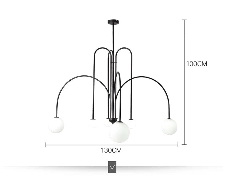 Nordic Comet Glass Ball Chandelier - Elegant Home Décor - Chandelier