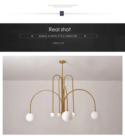 Nordic Comet Glass Ball Chandelier - Elegant Home Décor - Chandelier