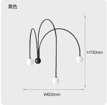 Nordic Comet Glass Ball Chandelier - Elegant Home Décor - black 3 - Chandelier