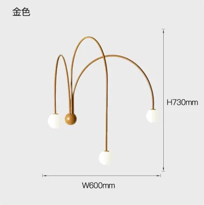 Nordic Comet Glass Ball Chandelier - Elegant Home Décor - Gold 3 - Chandelier