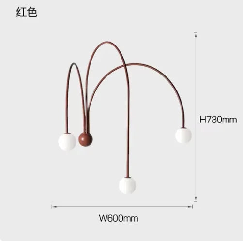 Nordic Comet Glass Ball Chandelier - Elegant Home Décor - red 3 - Chandelier