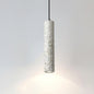 Nordic Concrete Tube Pendant Lighting - 1 Light Black/White/Yellow Suspension