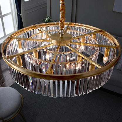 Nordic Crystal Pendant Light in Black or Gold - Decorbites