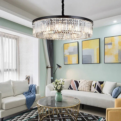 Nordic Crystal Pendant Light in Black or Gold - Decorbites