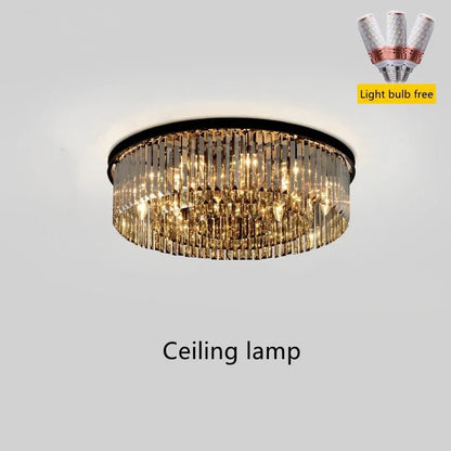 Nordic Crystal Pendant Light in Black or Gold - Decorbites
