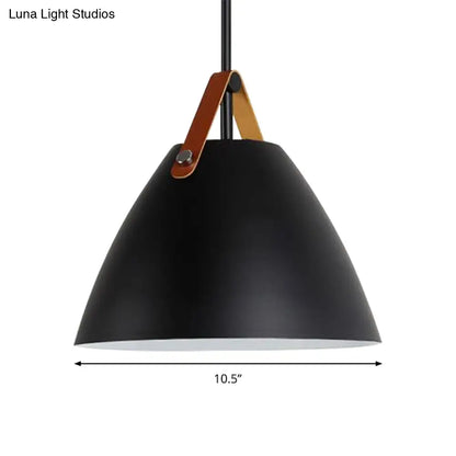 Nordic Curved Coolie Pendant Light - Sleek Aluminum Hanging Lamp in Chic Black/Blue/Grey/Pink/White for Dining Room