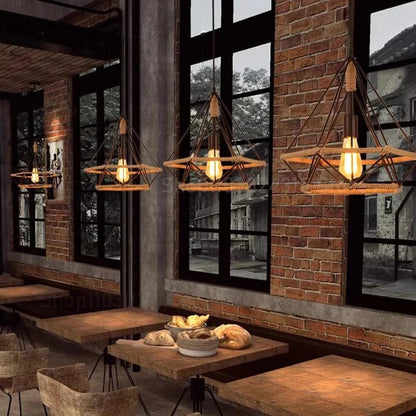 Nordic Diamond Metal Pendant Light in Stainless Steel - Decorbites