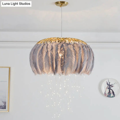 Nordic Feather Chandelier Pendant Light for Dining Room