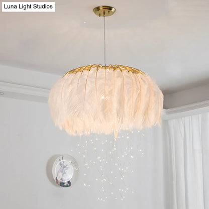 Nordic Feather Chandelier Pendant Light for Dining Room