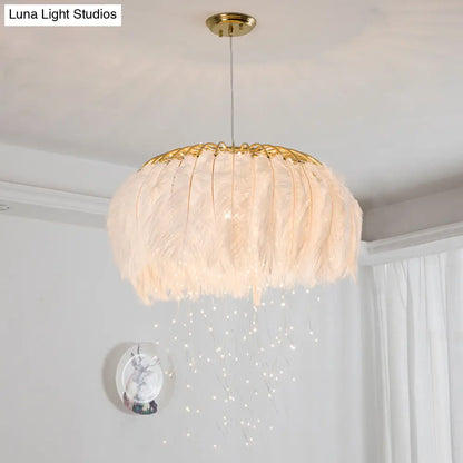 Nordic Feather Chandelier Pendant Light for Dining Room