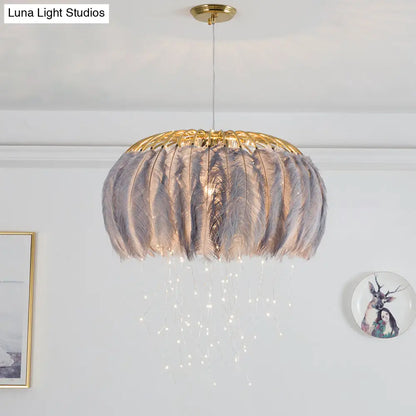 Nordic Feather Chandelier Pendant Light for Dining Room