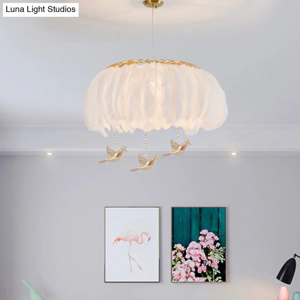 Nordic Feather Chandelier Pendant Light for Dining Room