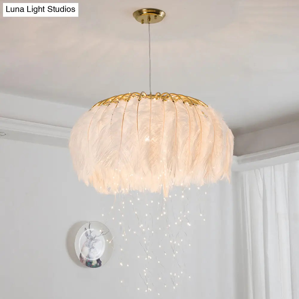 Nordic Feather Chandelier Pendant Light for Dining Room