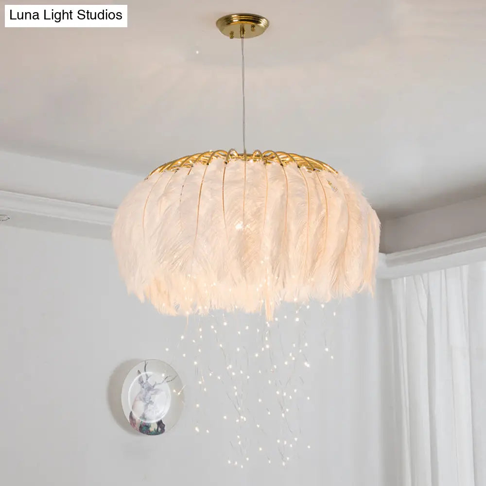 Nordic Feather Chandelier Pendant Light for Dining Room