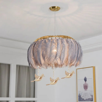 Nordic Feather Chandelier Pendant Light for Dining Room