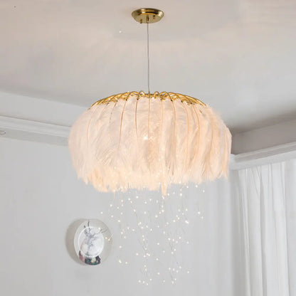 Nordic Feather Chandelier Pendant Light for Dining Room