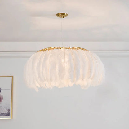 Nordic Feather Chandelier Pendant Light for Dining Room