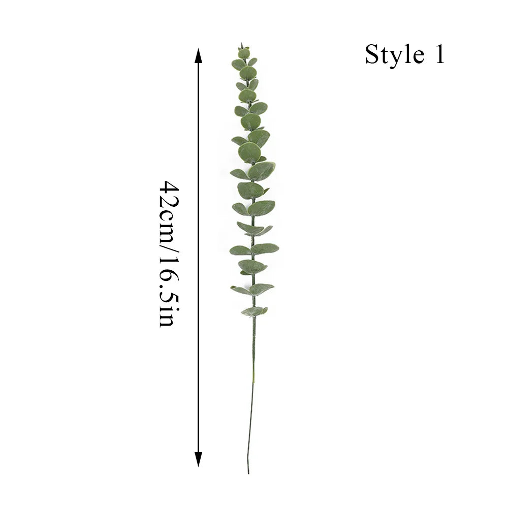Nordic Flower Vase - Modern Home Decor - Fake Eucalyptus Leaf - Vase