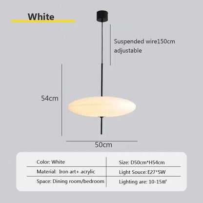 Nordic Flying Saucer Acrylic Pendant Light - Decorbites