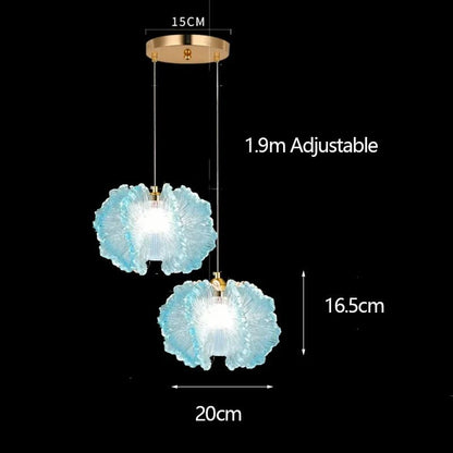 Nordic French Cream Acrylic Flower Pendant Light - Decorbites
