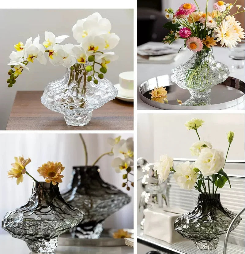 Nordic Frosting Glass Vase - Modern Home Decor - Vase