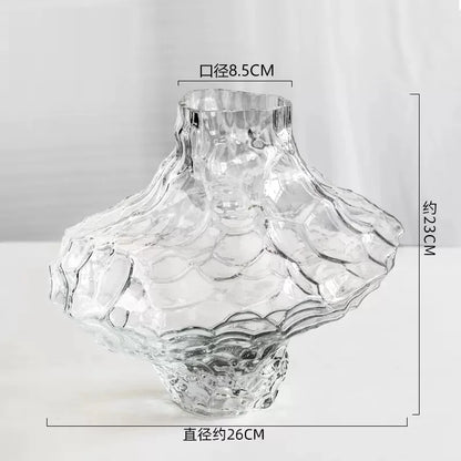 Nordic Frosting Glass Vase - Modern Home Decor - L 1 - Vase