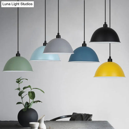 Nordic Gallery Café Aluminum Pendant Lamp: Stylish Bowl Hanging Light