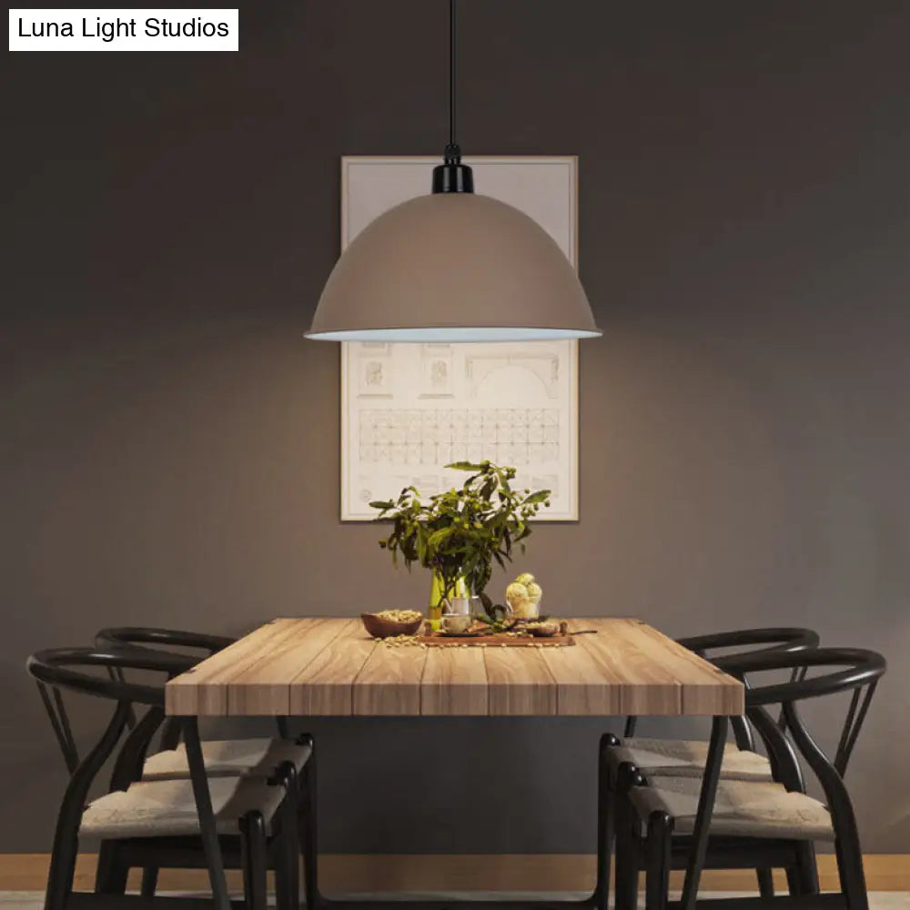 Nordic Gallery Café Aluminum Pendant Lamp: Stylish Bowl Hanging Light