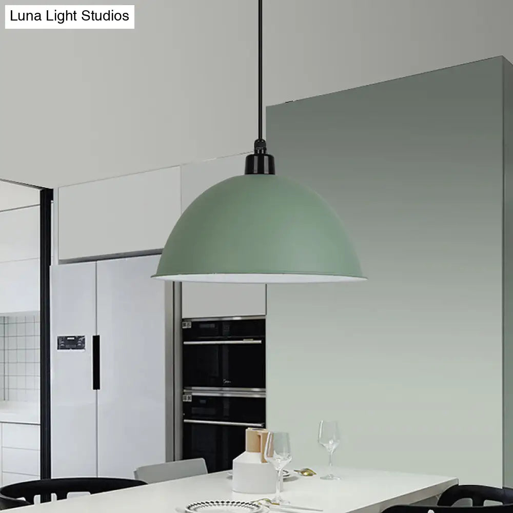 Nordic Gallery Café Aluminum Pendant Lamp: Stylish Bowl Hanging Light