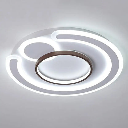 DecorBites™ DecorBites™ Nordic Geometric LED Flush Mount Acrylic Ceiling Light in Coffee for Living Room