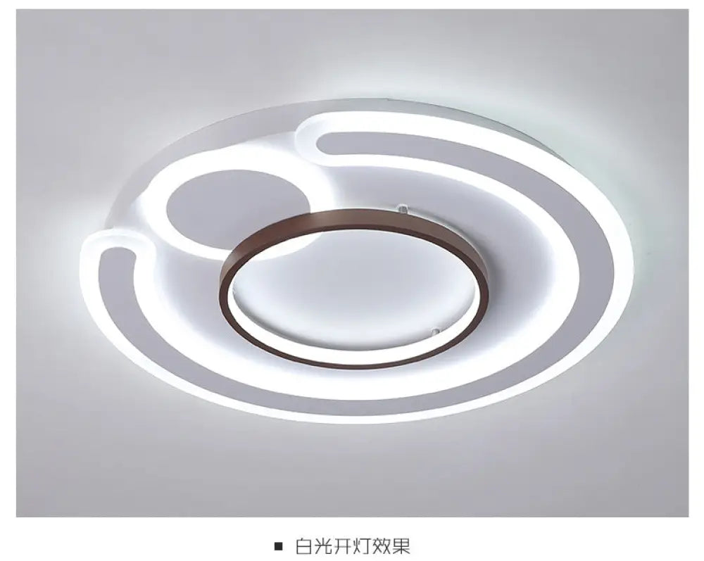 DecorBites™ DecorBites™ Nordic Geometric LED Flush Mount Acrylic Ceiling Light in Coffee for Living Room