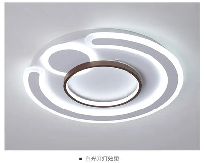 DecorBites™ DecorBites™ Nordic Geometric LED Flush Mount Acrylic Ceiling Light in Coffee for Living Room