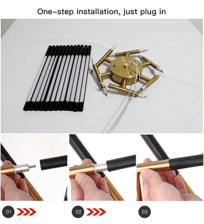 Nordic Geometry LED Chandelier with Remote Control - Chandelier