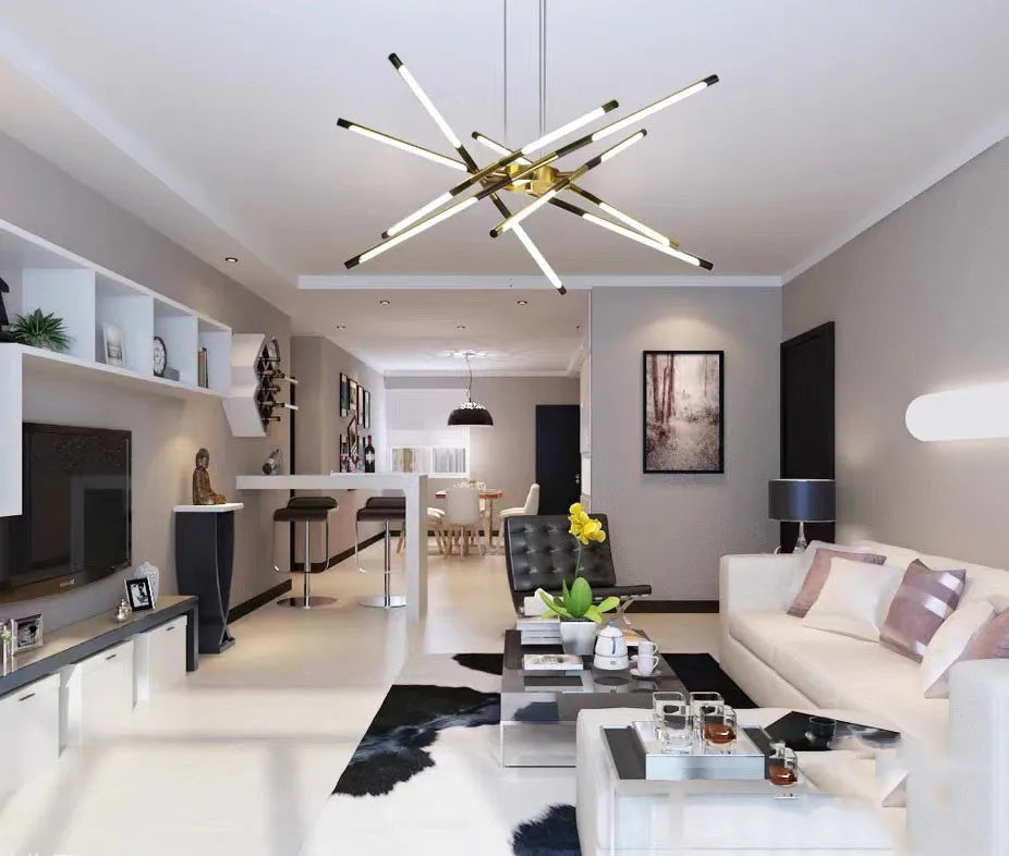Nordic Geometry LED Chandelier with Remote Control - Chandelier