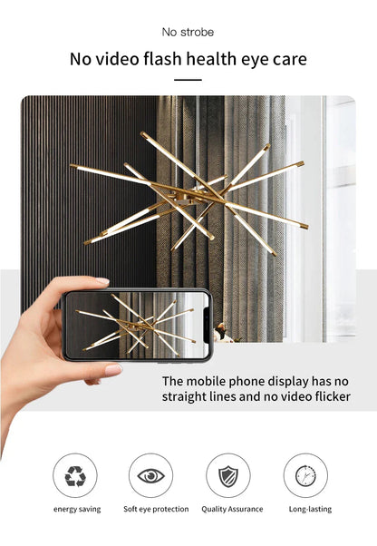 Nordic Geometry LED Chandelier with Remote Control - Chandelier