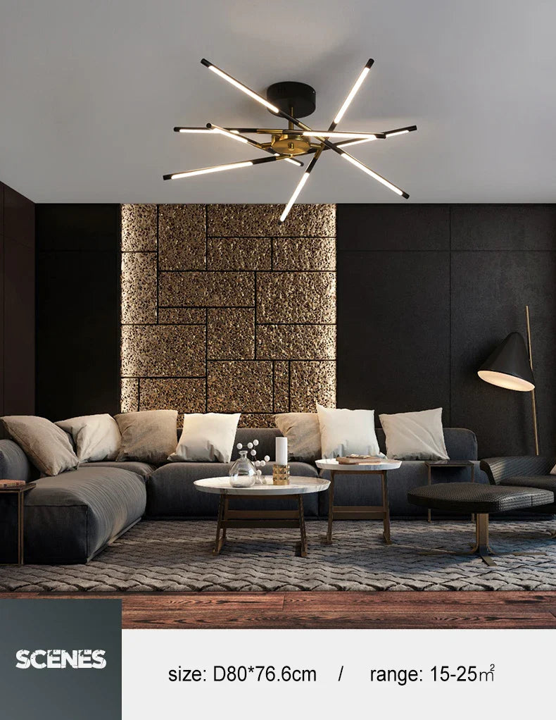 Nordic Geometry LED Chandelier with Remote Control - Chandelier