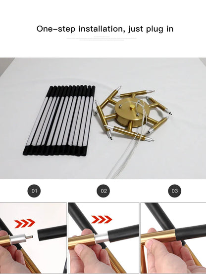 Nordic Geometry LED Chandelier with Remote Control - Chandelier