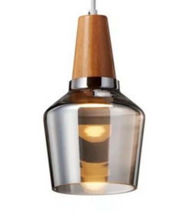Nordic Glass and Wood Pendant Light - Decorbites