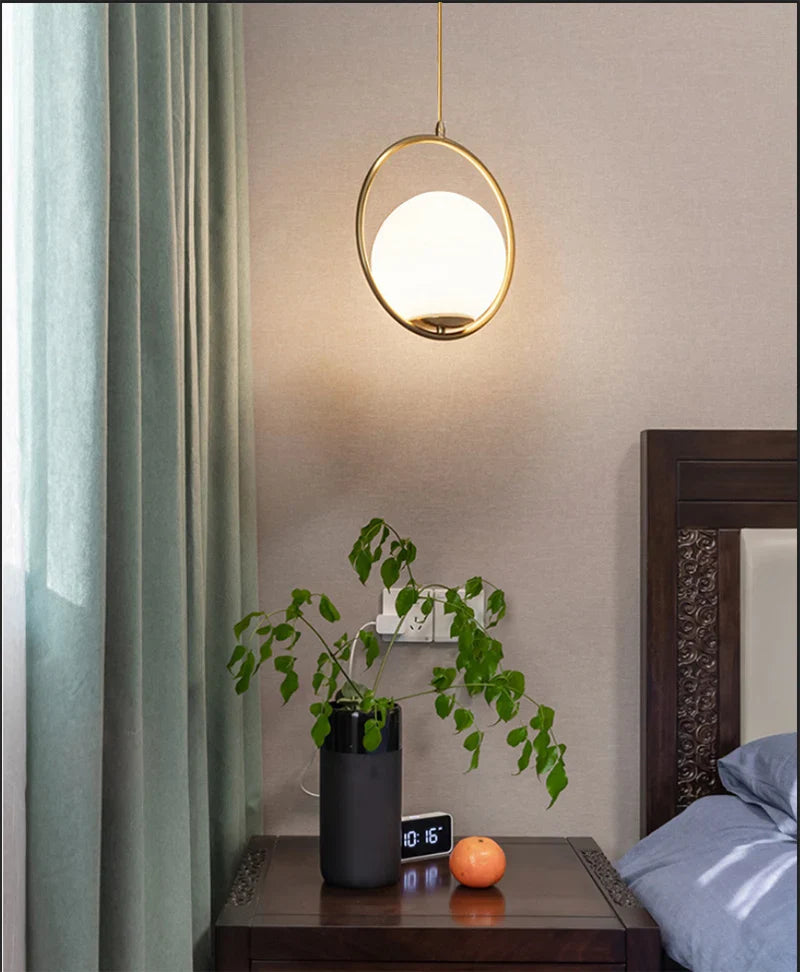 Nordic Glass Ball Pendant Light - Modern Decor