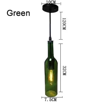 Nordic Glass Beer Bottle Pendant Light - Decorbites